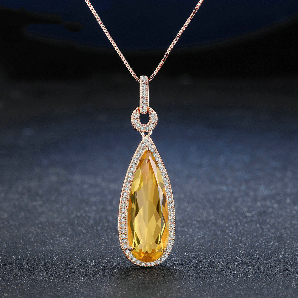 Collier Pendentif Citrine