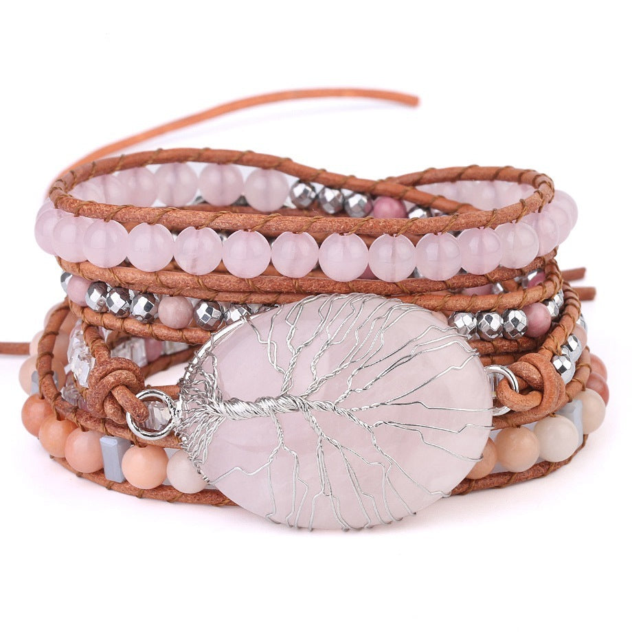 Bracelet en Quartz Rose – Amour & Sérénité - Karmisya