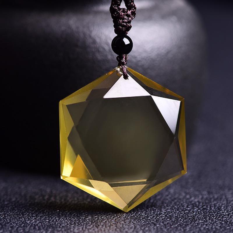 Collier Pendentif en Citrine Naturelle – Énergie & Élégance - Karmisya