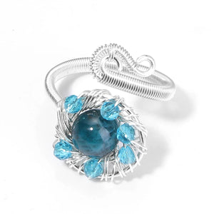 Bague Élégance Apatite Bleu