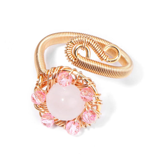 Bague Élégance en Quartz Rose