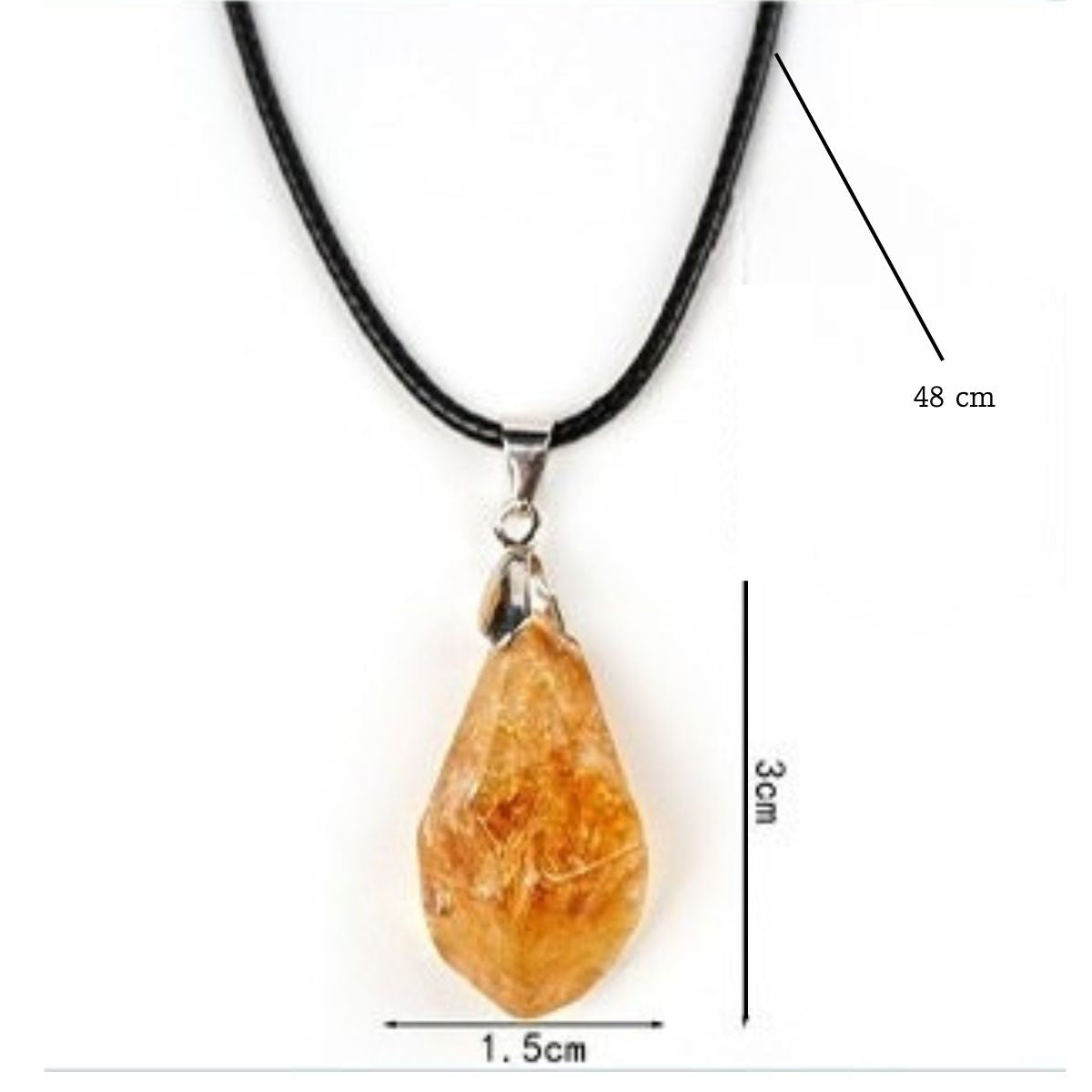 Pendentif Citrine Brute : L'Énergie Pure de la Terre - Karmisya