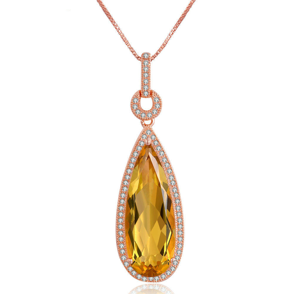 Collier Pendentif Citrine