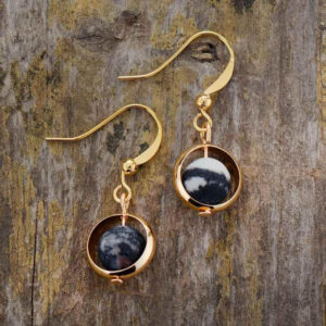 Boucles d'oreilles : jaspe / lave
