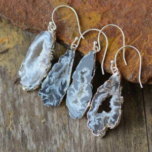 Boucles d'oreilles : agate