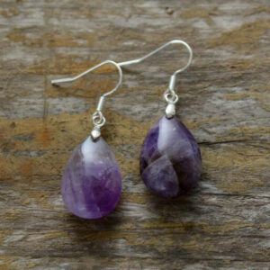 Boucles d'oreilles : améthyste