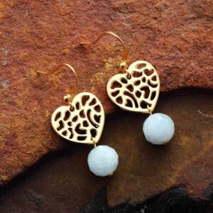 Boucles d'oreilles : aigue-marine