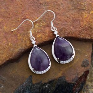 Boucles d'oreilles : améthyste