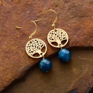 Boucles d'oreilles : apatite