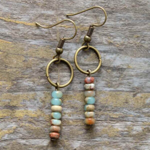 Boucles d'oreilles : jaspe