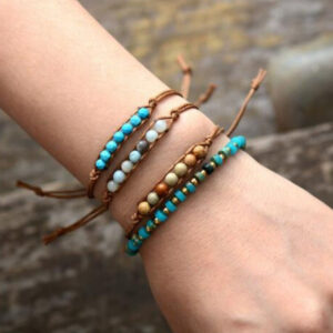 Bracelet H/F : jaspe / amazonite