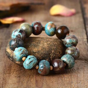 Bracelet : jaspe océan
