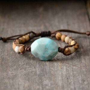 Bracelet: amazonite et jaspe