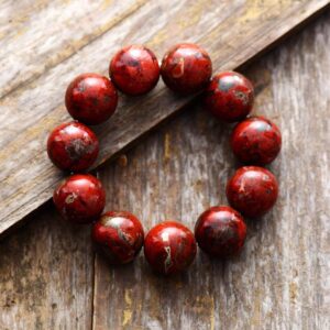 Bracelet  : jaspe rouge