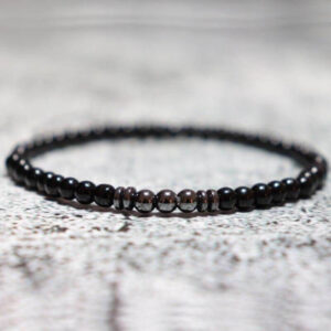 Bracelets Trio Homme : hématite, jaspe et obsidienne