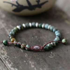 Bracelet Homme : jaspe / onyx