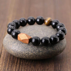 Bracelet Homme : onyx et oeil de tigre