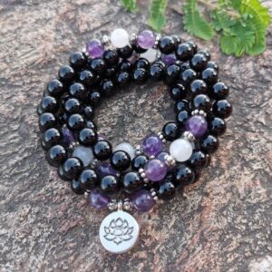 Mala : onyx et améthyste